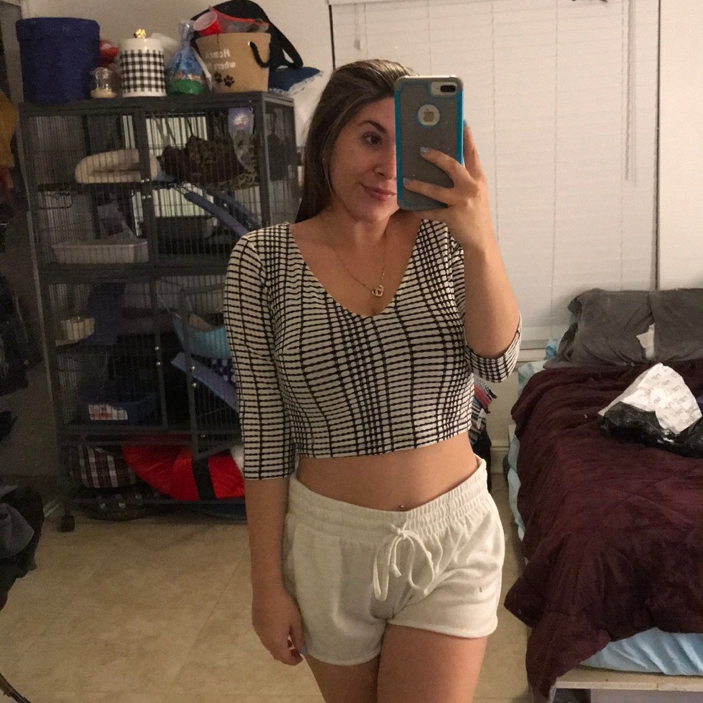 Lush long sleeve crop top